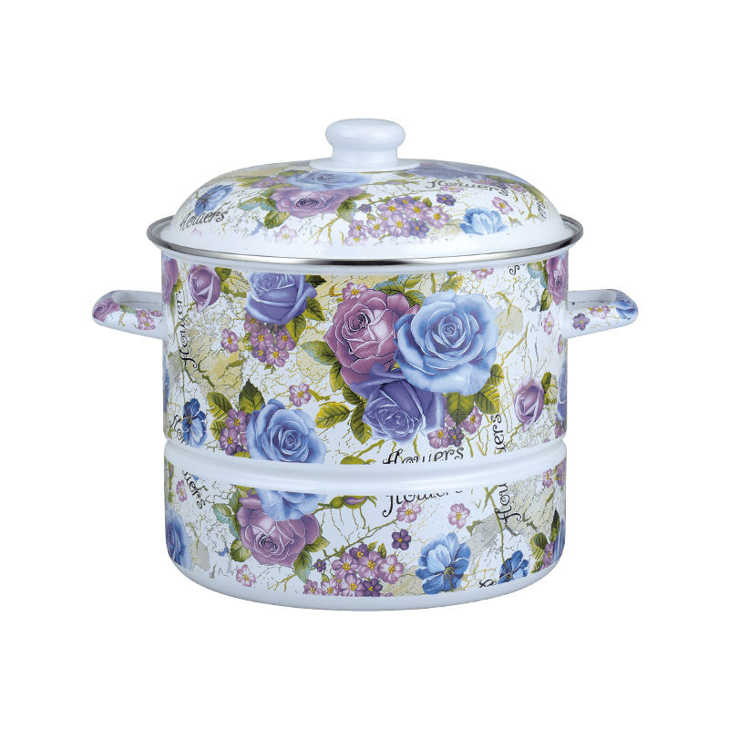 756d, nehrđajući čelik, okrugli obručni parni lonac s parnicom s ladicom za paru