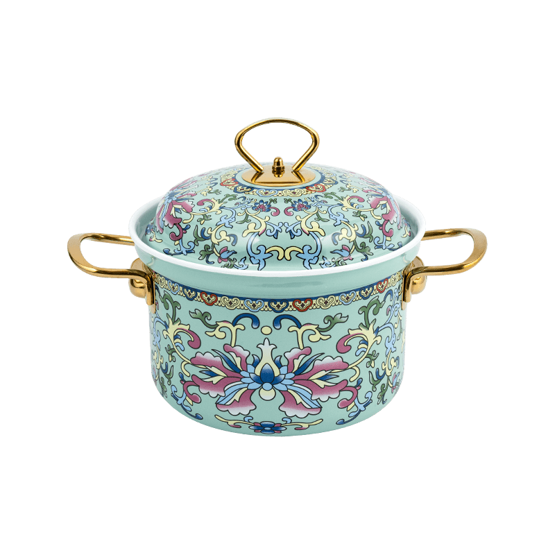 753d Emajl izbrijani na rubu rezistentni ravni lonac