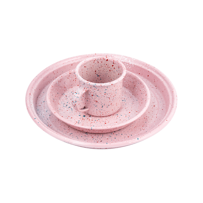 Europski set čajnika za cvjetne emajle