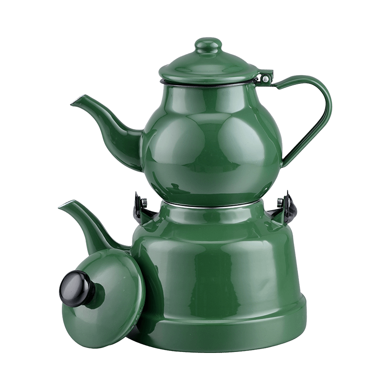 TK608 Emajl vintage ručka Teapot Set